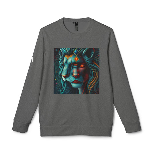 Adidas, Unisex Fleece Crewneck Sweatshirt, Leo, Pop Art, Zodiac