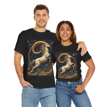 Unisex Heavy Cotton T-Shirt, Aries Animal 1v, Zodiac Design