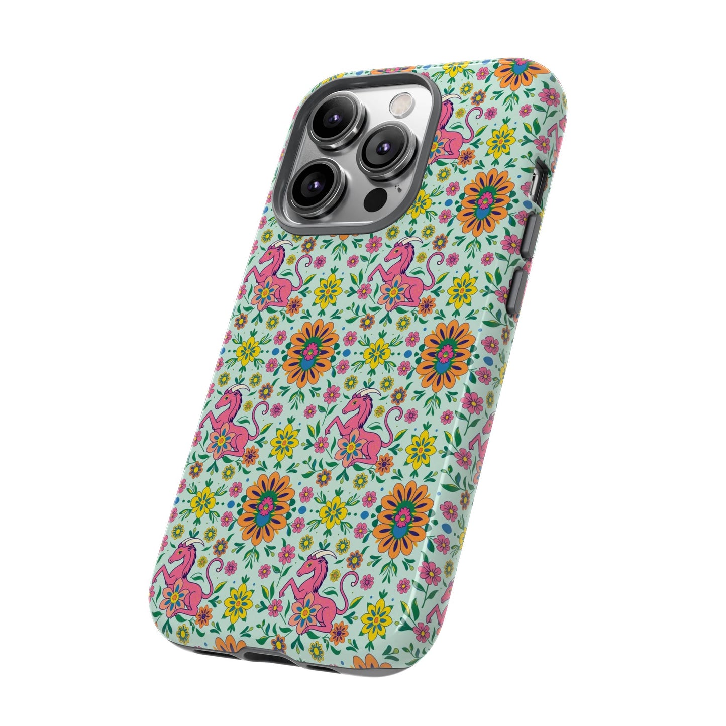 Tough Cases, Aquarius, Zodiac, Flower Pattern
