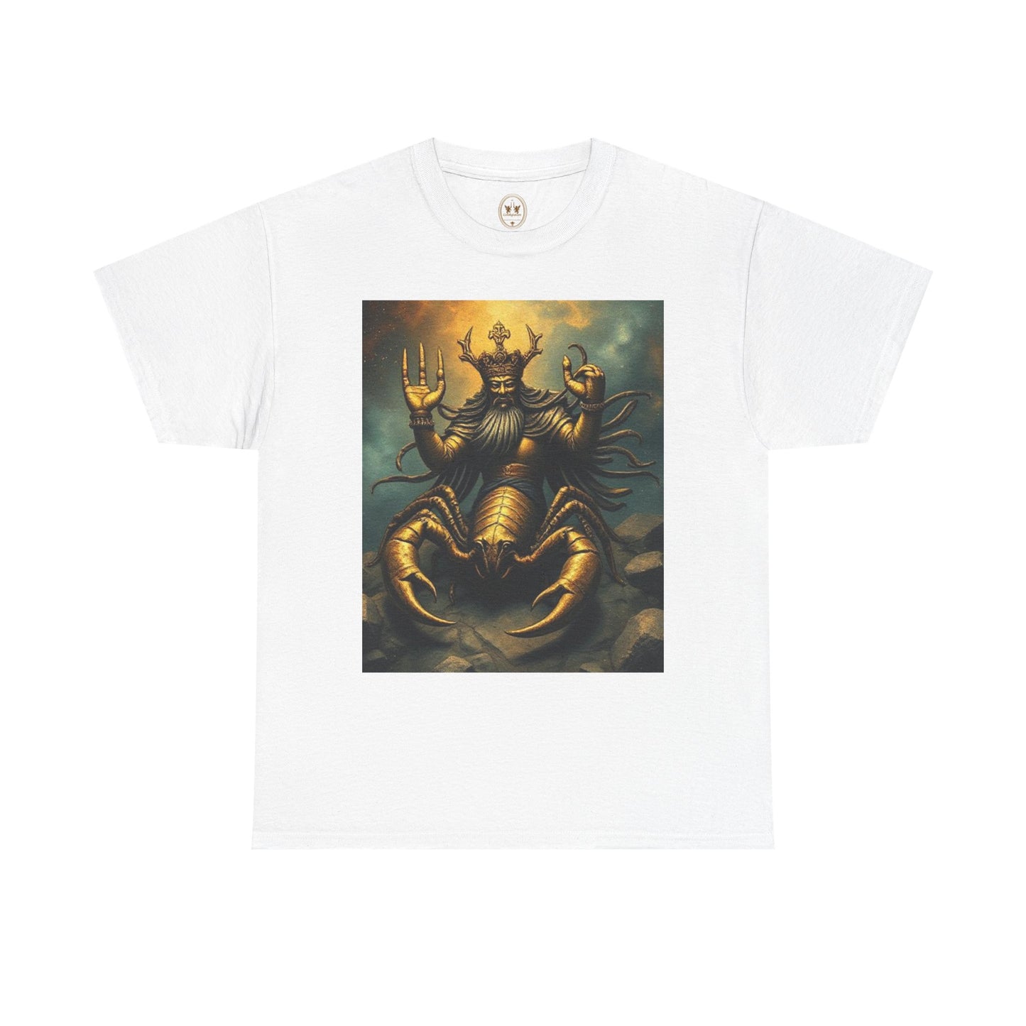 Unisex Heavy Cotton T-Shirt, Desert Scorpio King, Zodiac Design