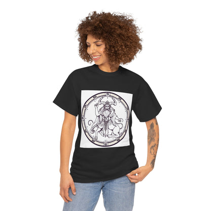 Unisex Heavy Cotton T-Shirt, Bull Centaur, Taurus Zodiac Design
