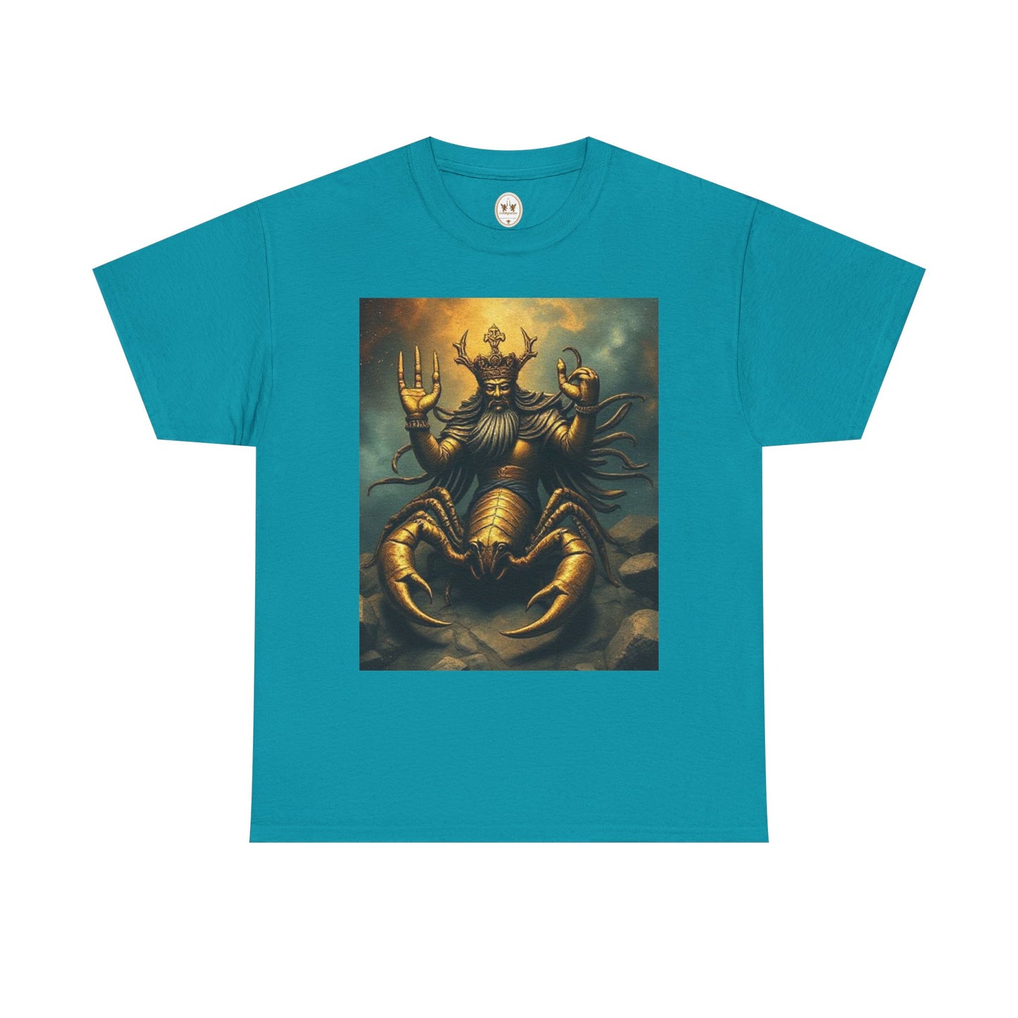 Unisex Heavy Cotton T-Shirt, Desert Scorpio King v1, Zodiac Design
