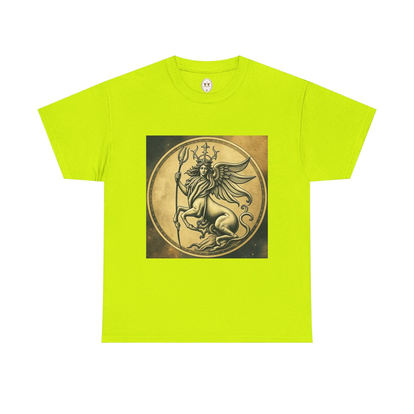 Unisex Heavy Cotton T-Shirt, Animal Angel v1, Virgo Zodiac Design