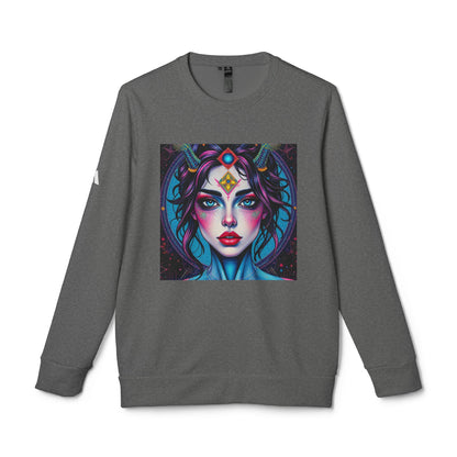 Adidas, Unisex Fleece Crewneck Sweatshirt, Aquarius, Pop Art, Zodiac
