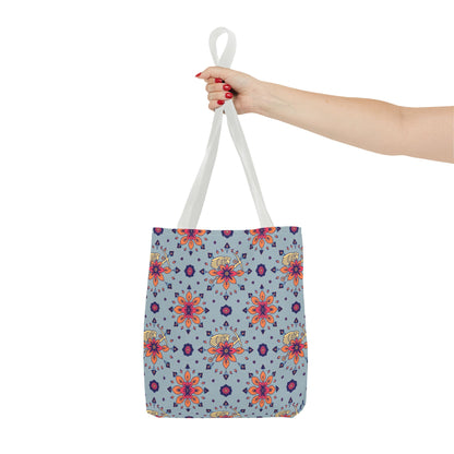 Tote Bag, (AOP), Sagittarius, Zodiac v1, Flower Pattern