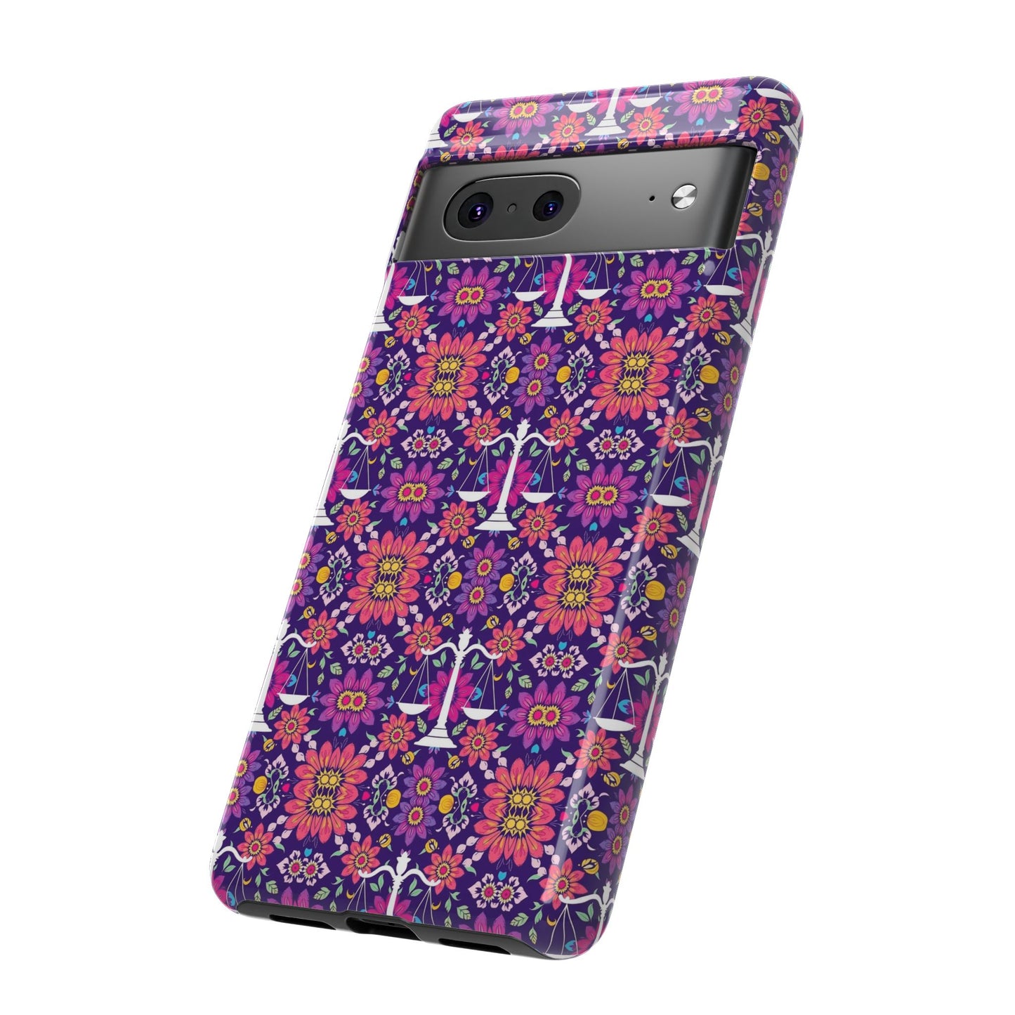 Tough Cases, Libra, Zodiac v4, Flower Pattern