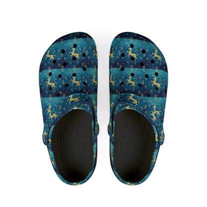 EVA Foam Rubber Shoes, (AOP), Aquarius, Zodiac, Pattern