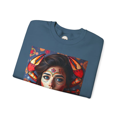 Unisex Heavy Blend™ Crewneck Sweatshirt, Cancer, Zodiac v2, Sexy Pattern
