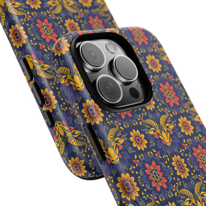 Tough Cases, Taurus, Zodiac v3, Flower Pattern