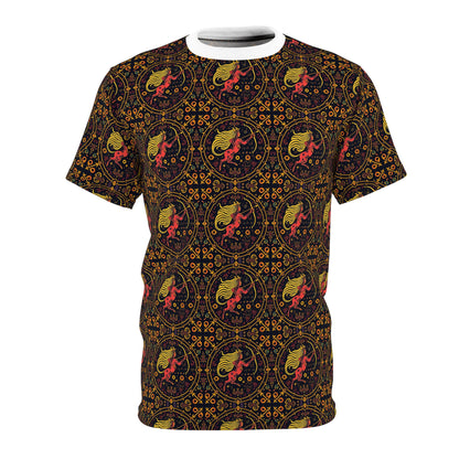 Unisex Cut & Sew T-Shirt, AOP, Sagittarius, Zodiac v1, Pattern