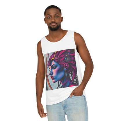 Unisex Garment-Dyed, Tank Top, Sagittarius Design, Pop Art, 100% US cotton