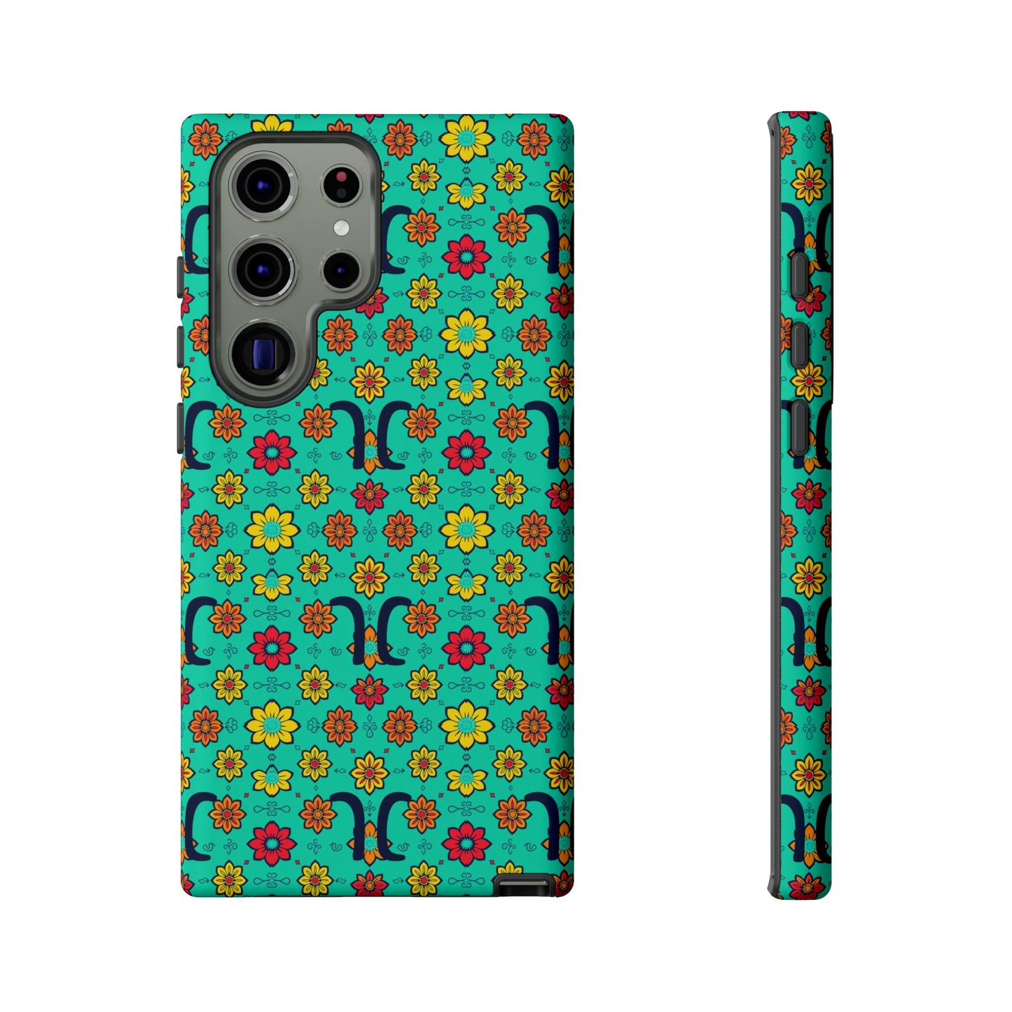 Tough Cases, Aquarius, Zodiac v2, Flower Pattern