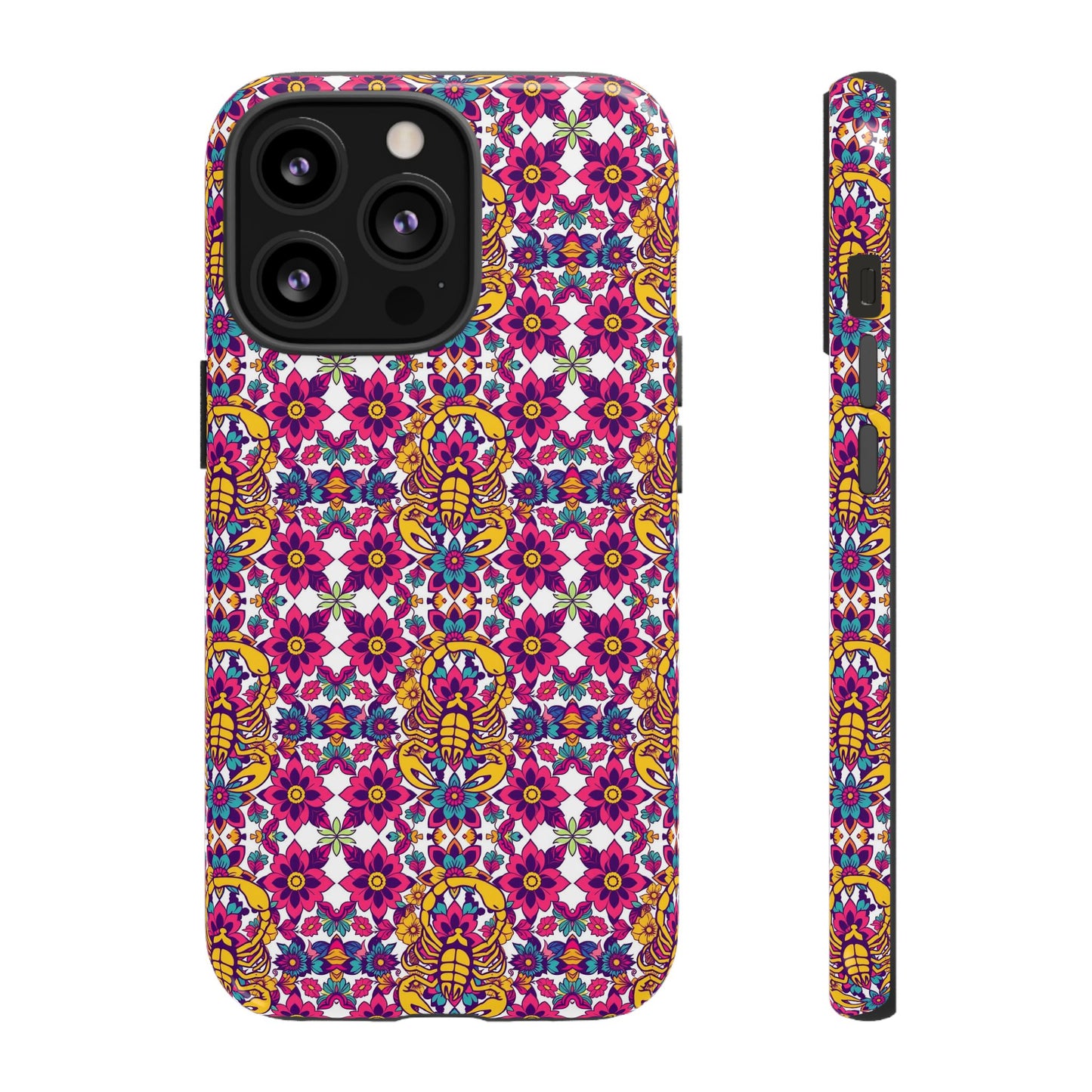 Tough Cases, Scorpio, Zodiac v2, Flower Pattern