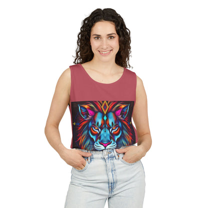 Unisex Garment-Dyed, Tank Top, Leo, Pop Art v1, 100% US cotton