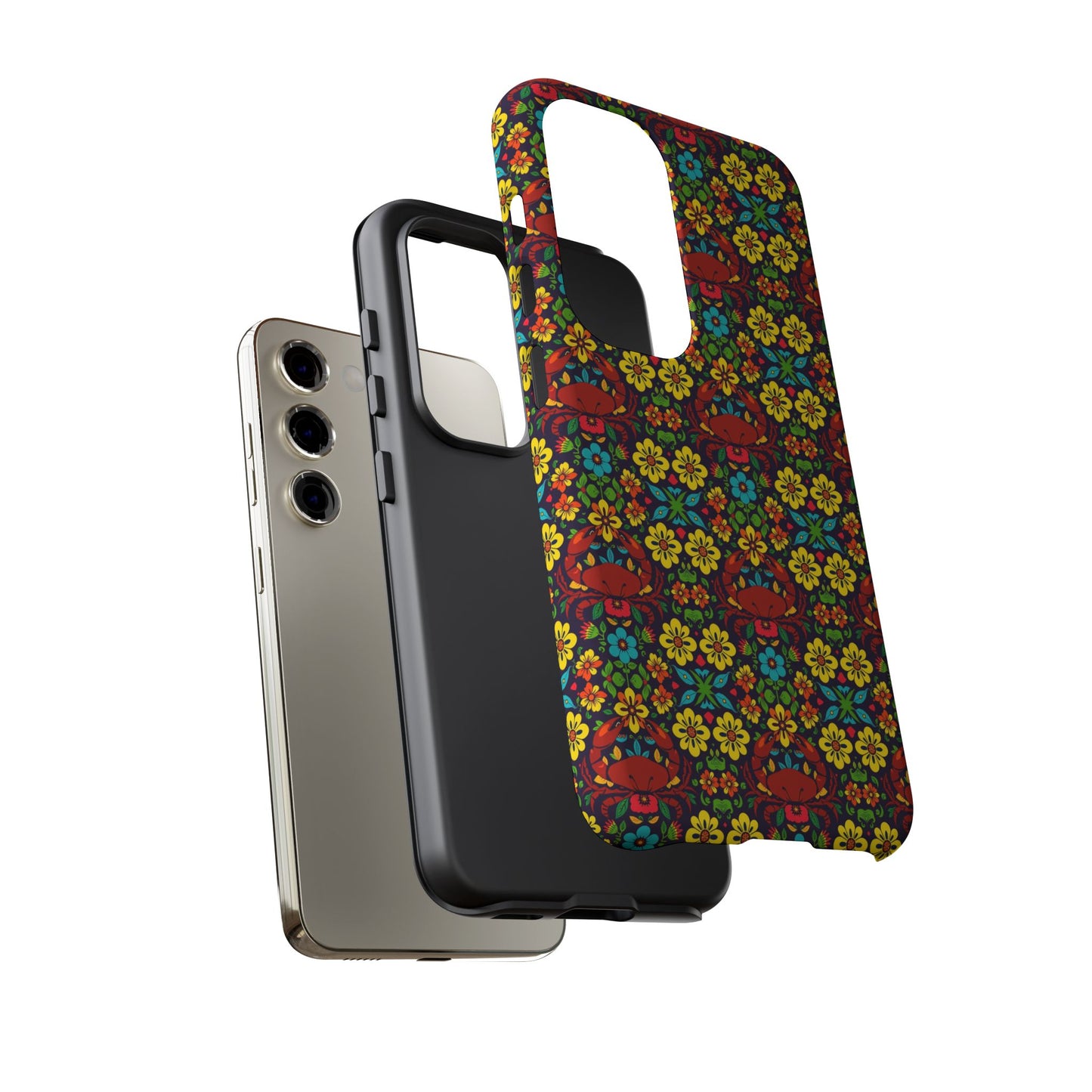 Tough Cases, Cancer, Zodiac v2, Flower Pattern