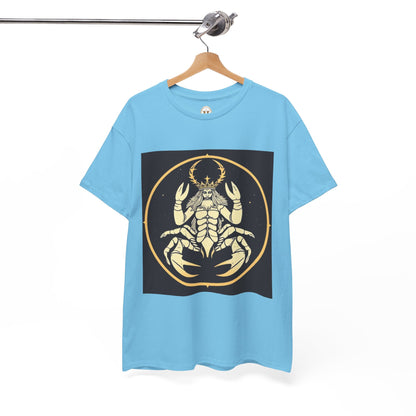 Unisex Heavy Cotton T-Shirt, Scorpio King, Print Art, Zodiac Design