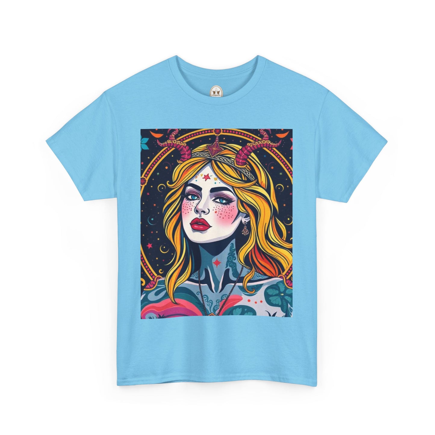 Unisex Heavy Cotton T-Shirt, Virgo, Zodiac v2, Sexy Art