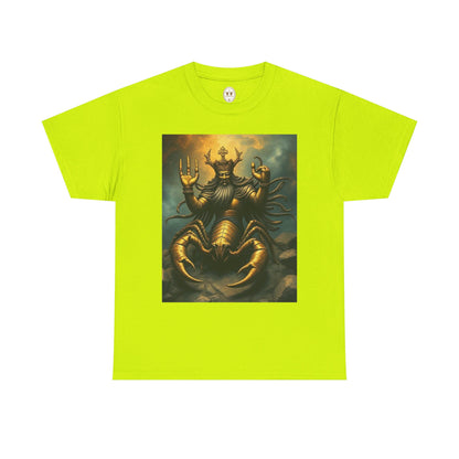 Unisex Heavy Cotton T-Shirt, Desert Scorpio King v1, Zodiac Design