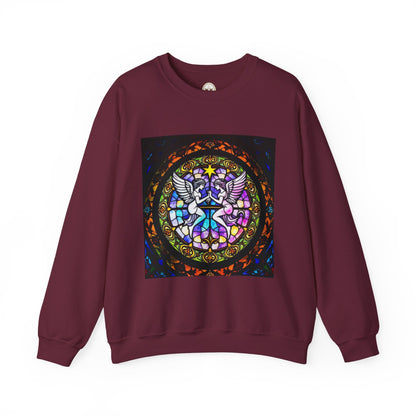 Unisex Heavy Blend™ Crewneck Sweatshirt, Glass 1, Gemini Zodiac Design