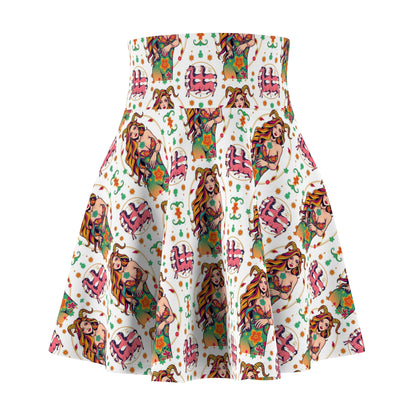 Women's Skater Skirt, (AOP), Capricorn, Zodiac v1, Sexy Pattern