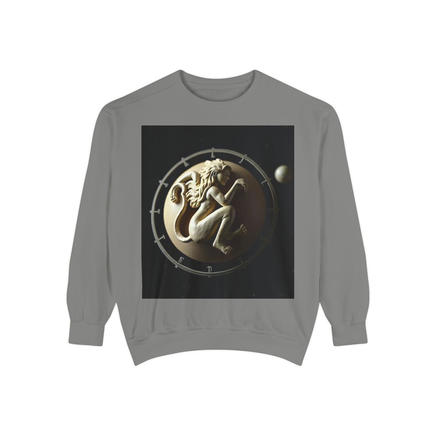 Garment-Dyed Sweatshirt, Unisex, Space Symbol Design, Virgo