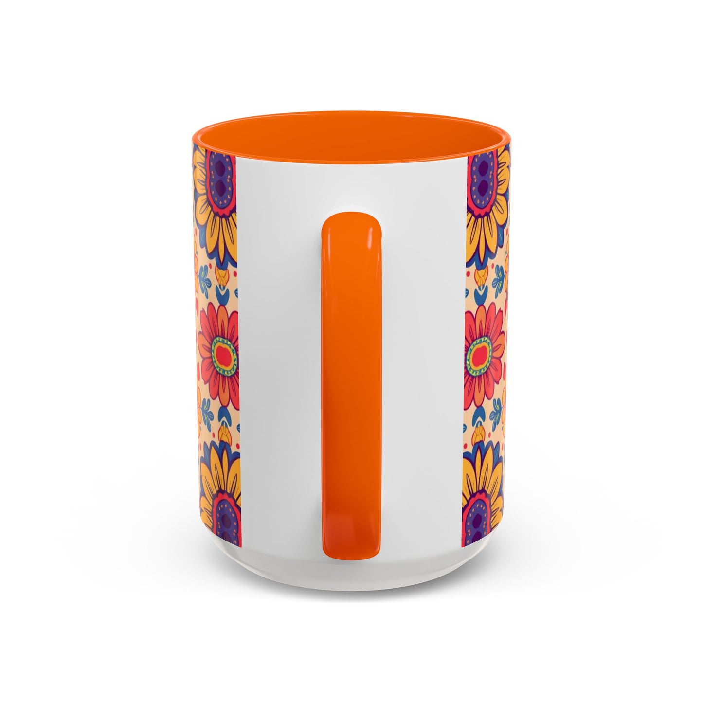 Accent Coffee Mug, Leo, Zodiac, Flower Pattern, (11, 15oz)