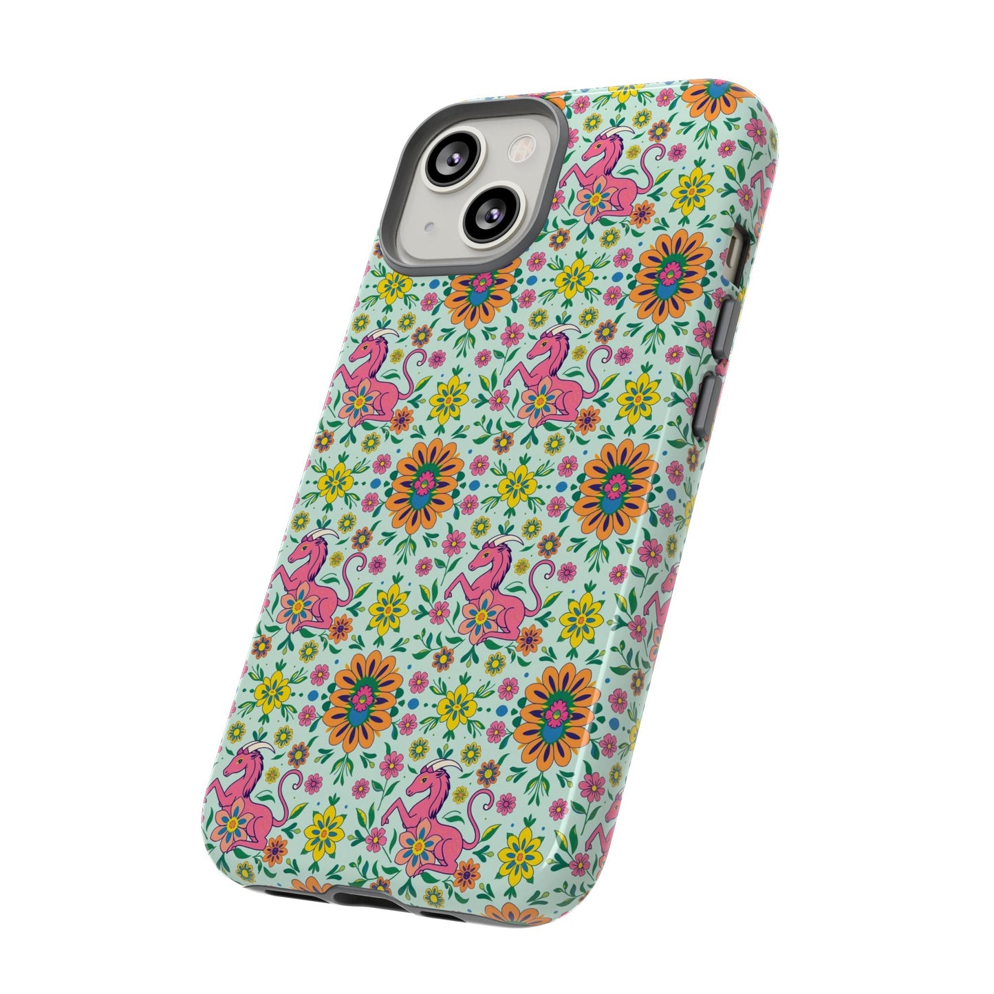 Tough Cases, Aquarius, Zodiac, Flower Pattern