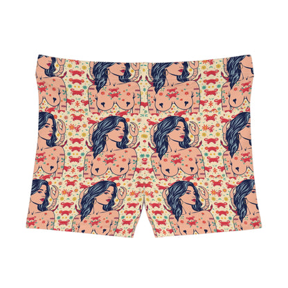 Women's Shorts, (AOP), Cancer, Zodiac v2, Sexy Pattern