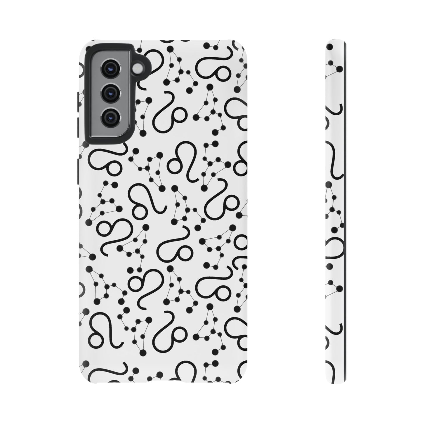 Tough Cases with the Leo Zodiac sign for iPhone, Samsung Galaxy, and Google Pixel devices