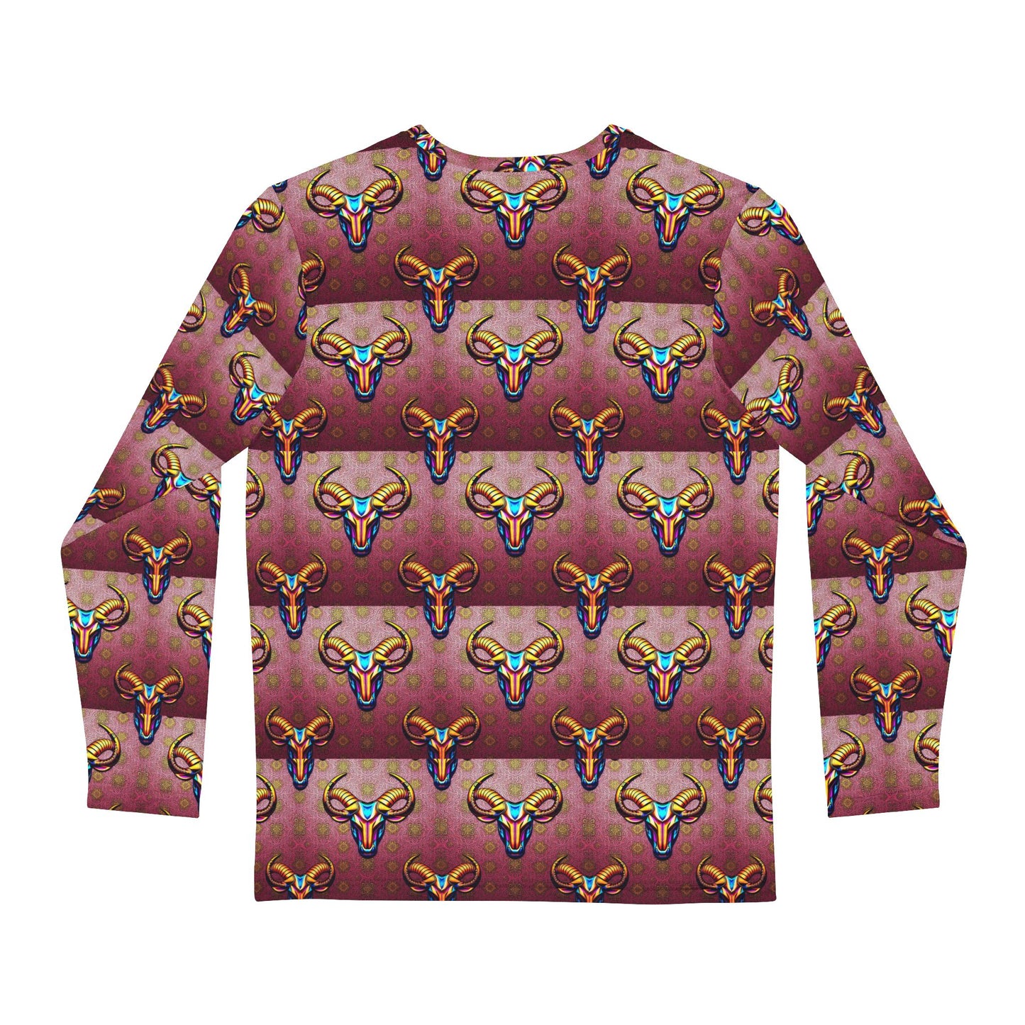 Men's Long Sleeve Shirt, (AOP), Taurus, Zodiac, Pattern