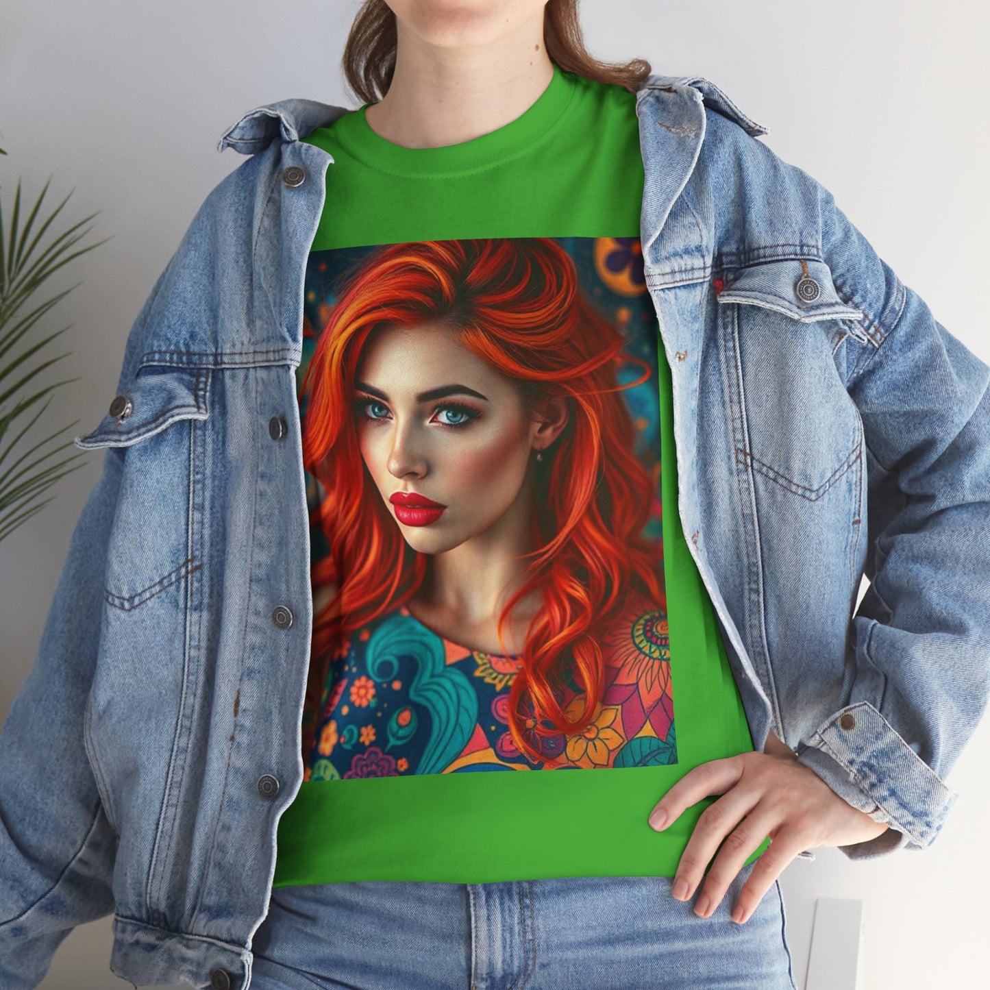 Unisex Heavy Cotton T-Shirt, Aquarius, Zodiac v1, Sexy Art