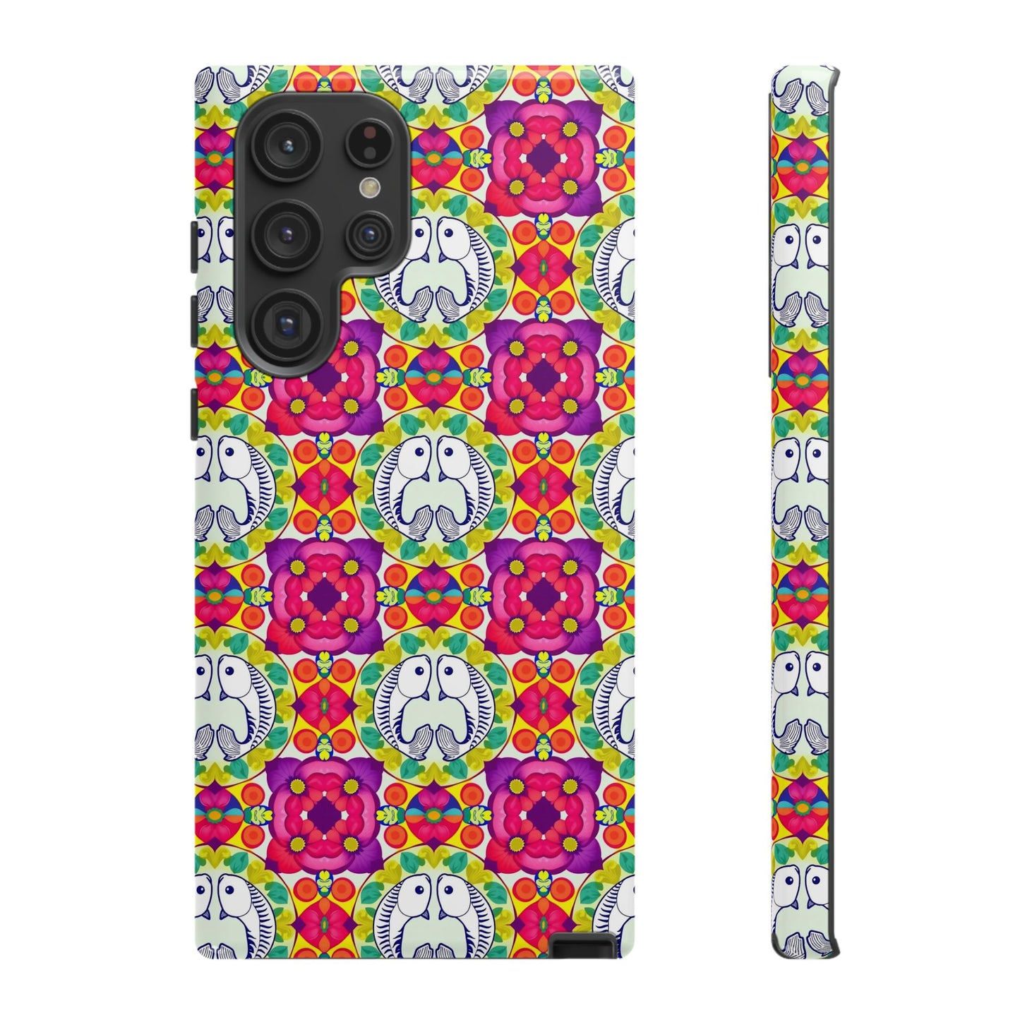 Tough Cases, Pisces, Zodiac v2, Flower Pattern