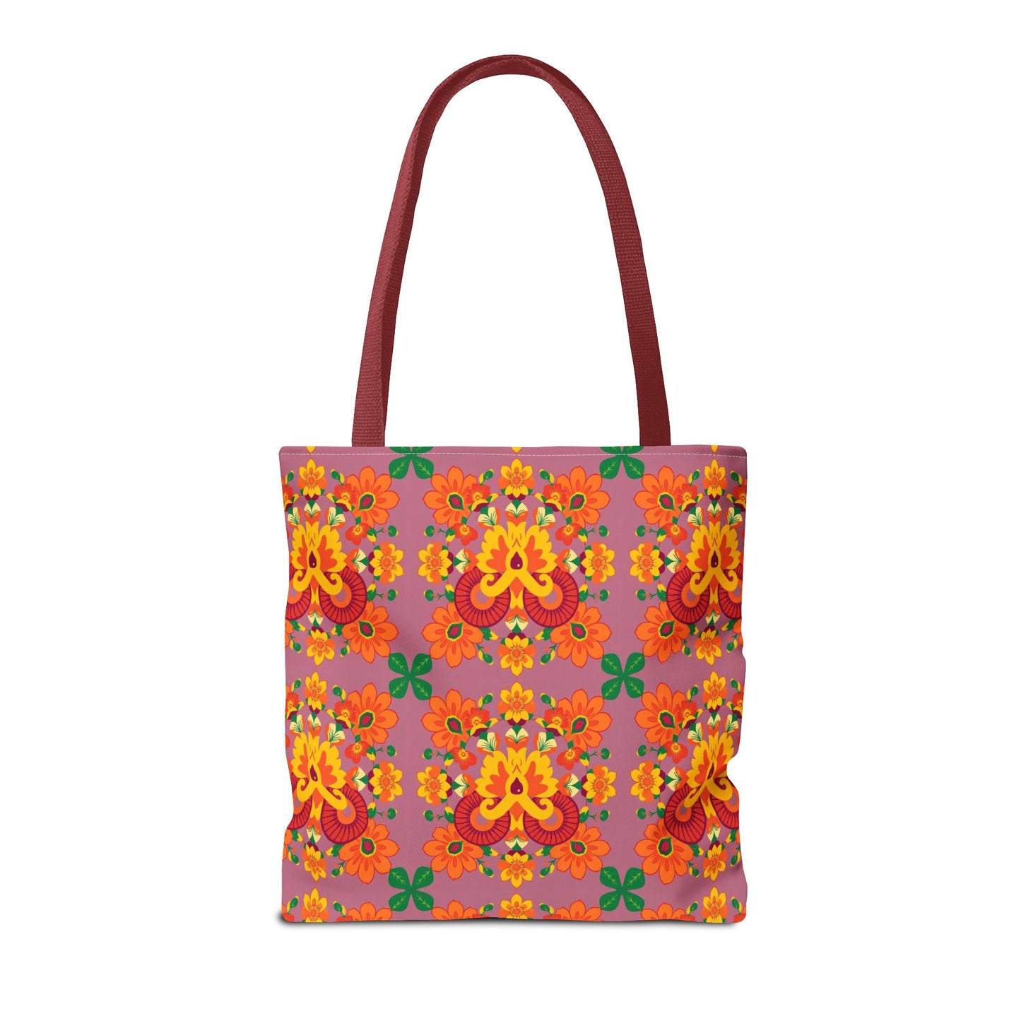 Tote Bag (AOP), Aries, Zodiac v1, Flower Pattern