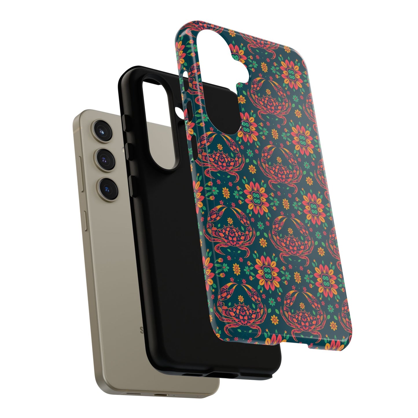 Tough Cases, Cancer, Zodiac v4, Flower Pattern