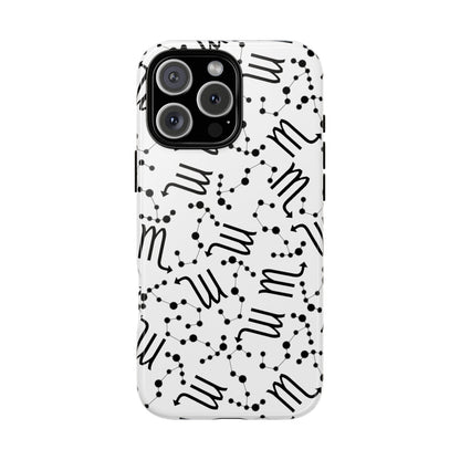 Tough Cases with the Scorpio Zodiac sign for iPhone, Samsung Galaxy, and Google Pixel devices