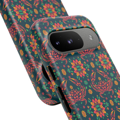 Tough Cases, Cancer, Zodiac v4, Flower Pattern