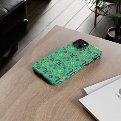 Tough Cases, Aquarius, Zodiac v2, Flower Pattern
