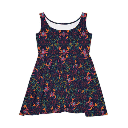 Women's Skater Dress, AOP, Zodiac, Scorpio, Pattern