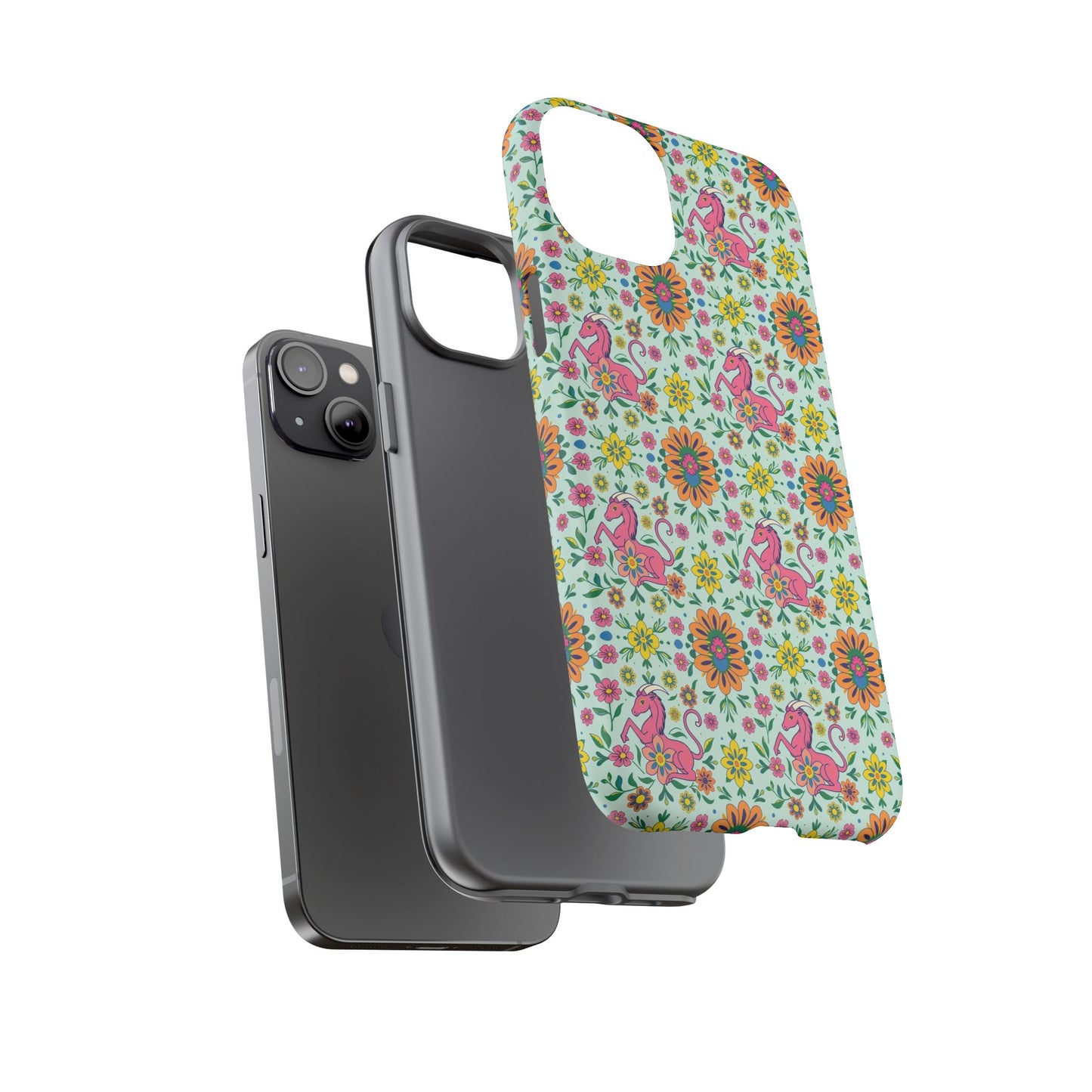 Tough Cases, Aquarius, Zodiac, Flower Pattern
