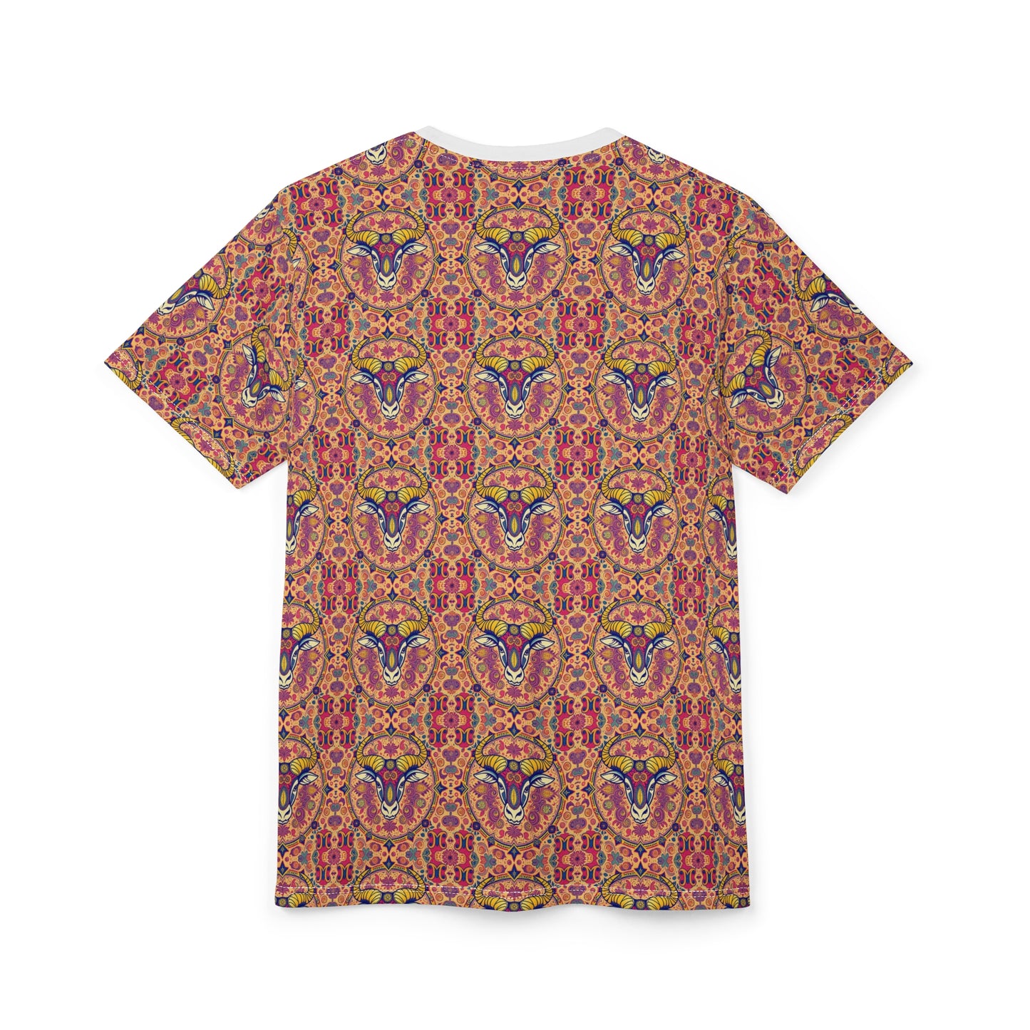 Unisex Cut & Sew T-Shirt, AOP, Taurus, Zodiac v1, Pattern