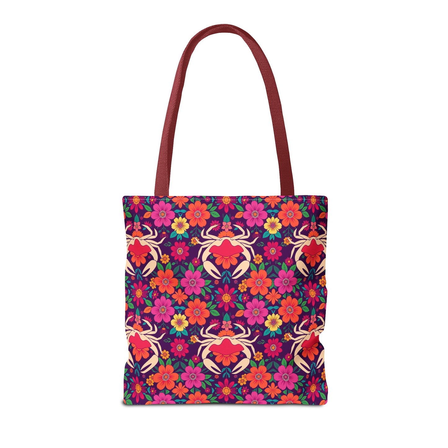 Tote Bag (AOP), Cancer, Zodiac, Flower Pattern