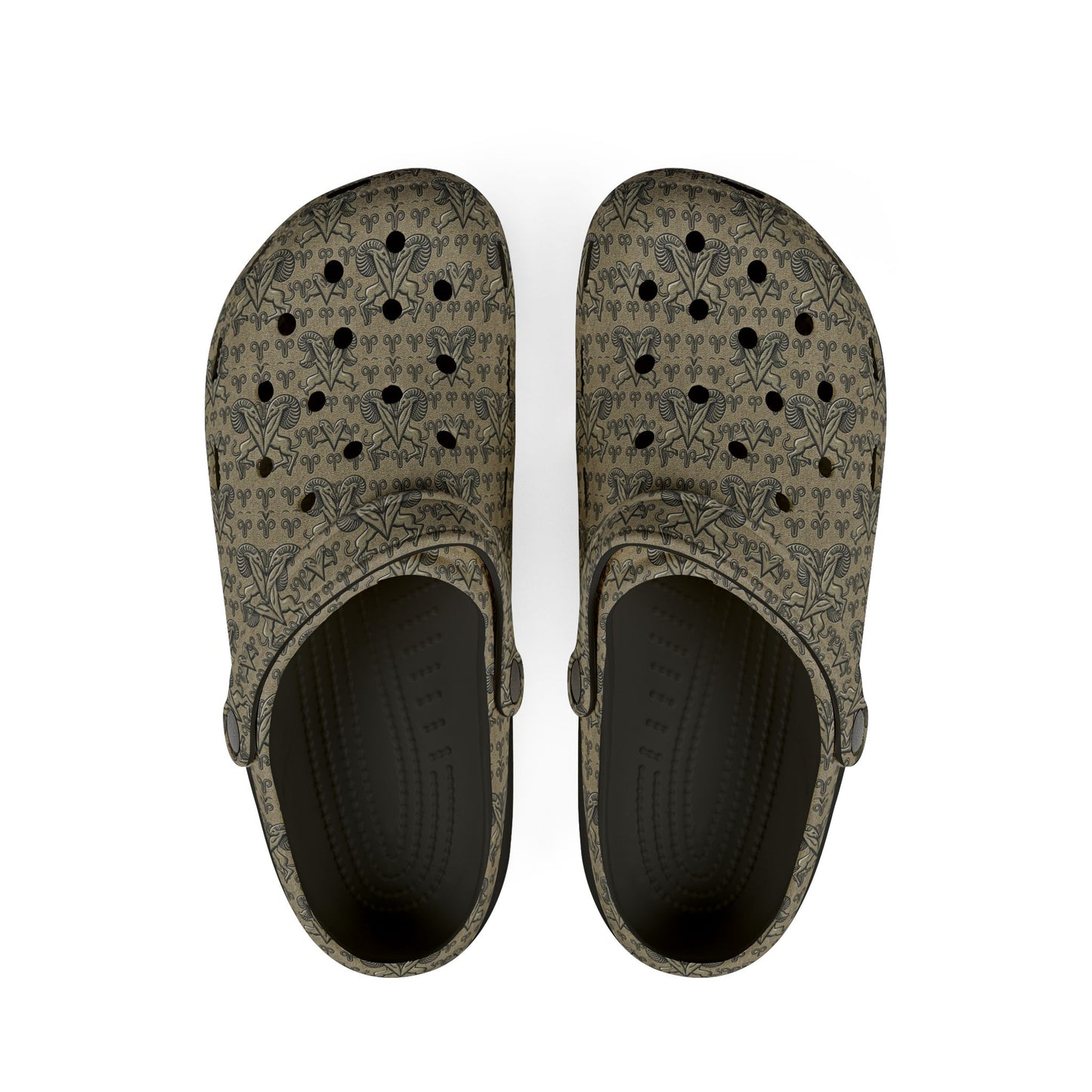 EVA Foam Rubber Shoes, (AOP), Aries, Zodiac, Pattern