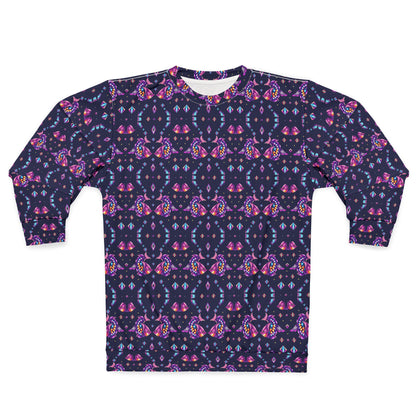 Unisex Sweatshirt (AOP), Pisces, Zodiac v2, Jewel Pattern