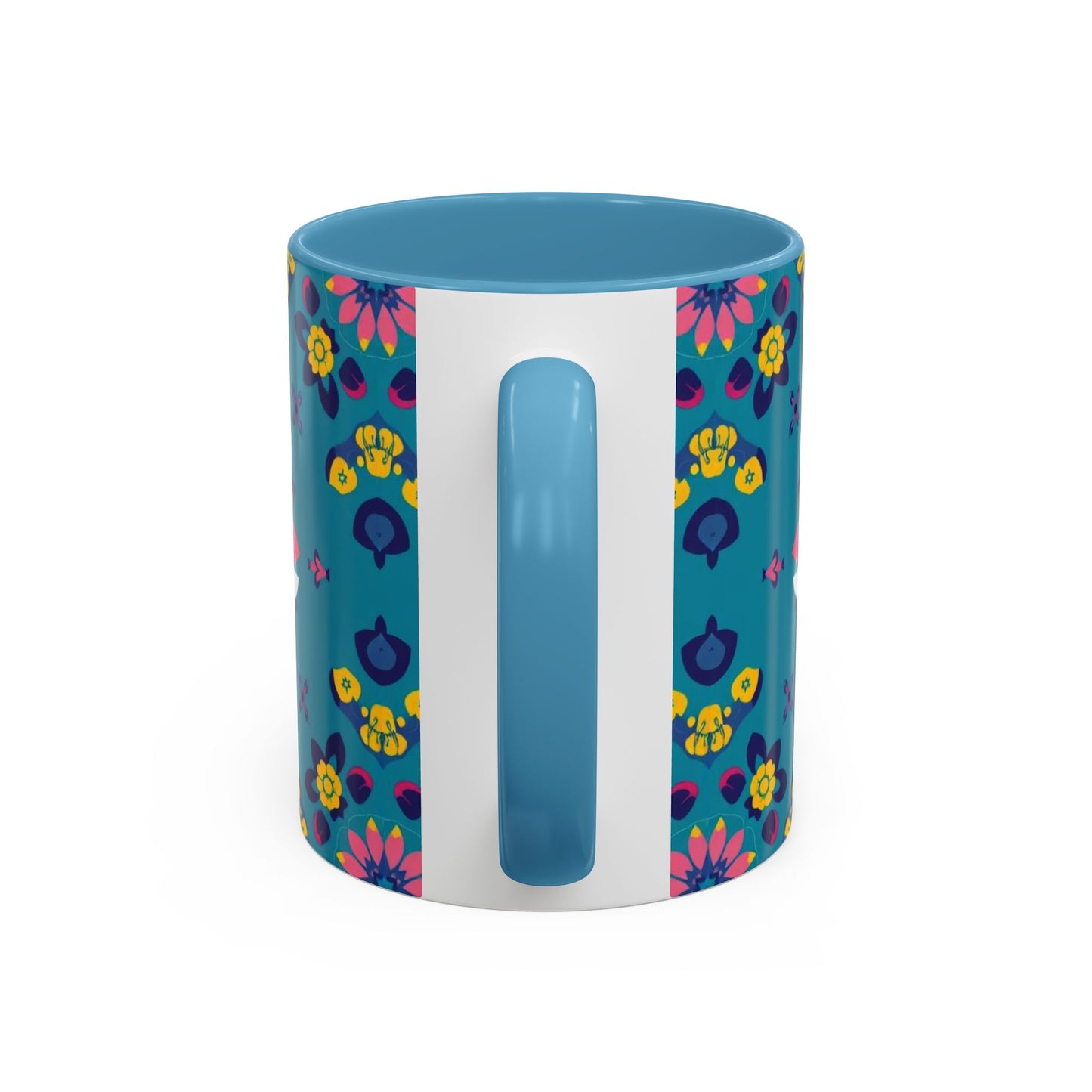 Accent Coffee Mug, Libra, Zodiac v2, Flower Pattern, (11, 15oz)