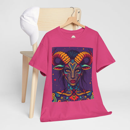 Unisex Heavy Cotton T-Shirt, Taurus, Zodiac v3, Sexy Art