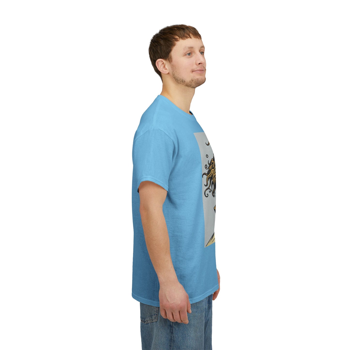 Unisex Heavy Cotton T-Shirt, Capricorn God v3, Zodiac Design