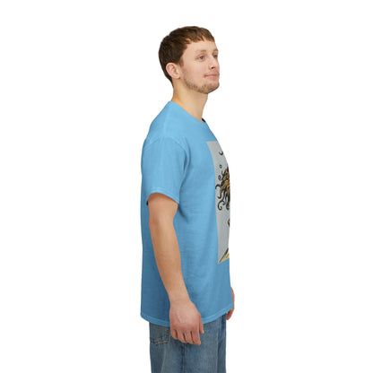 Unisex Heavy Cotton T-Shirt, Capricorn God v3, Zodiac Design