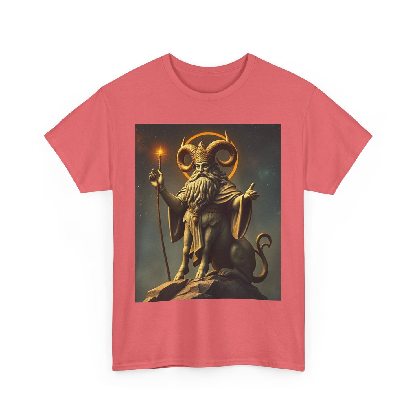 Unisex Heavy Cotton T-Shirt, Taurus God v1, Zodiac Design