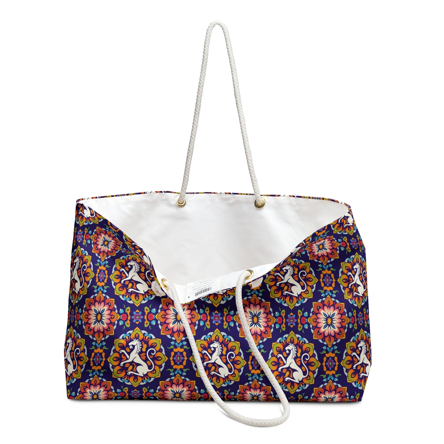 Weekender Bag, Virgo, Zodiac v2, Flower Pattern