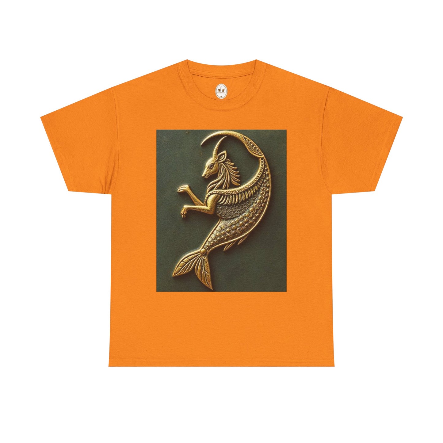 Unisex Heavy Cotton T-Shirt, Capricorn Animal. Symbol, Zodiac Design